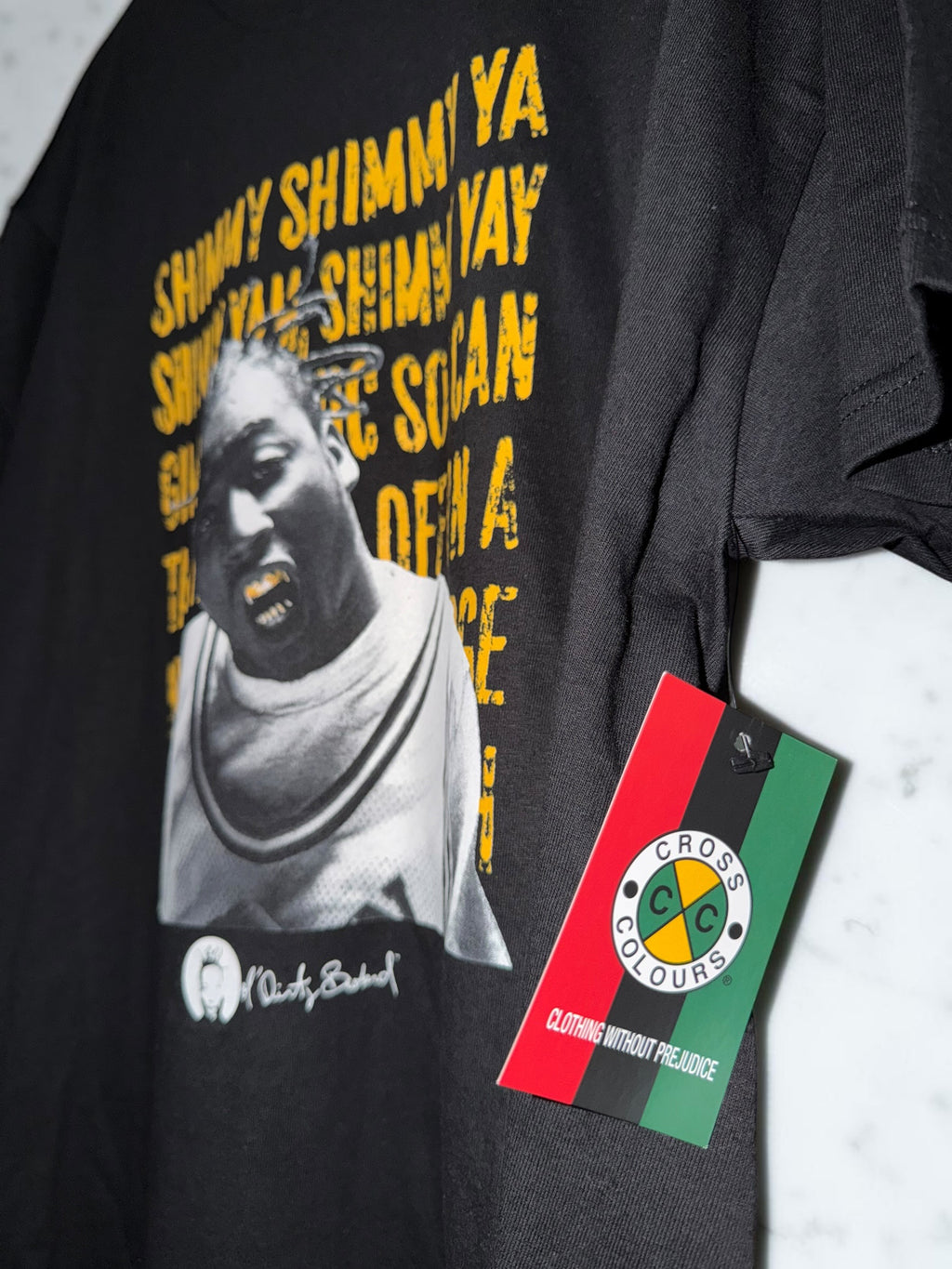 Cross Colours Ol’ Dirty Bastard “Shimmy Shimmy Ya” Graphic T-Shirt – New With Tags