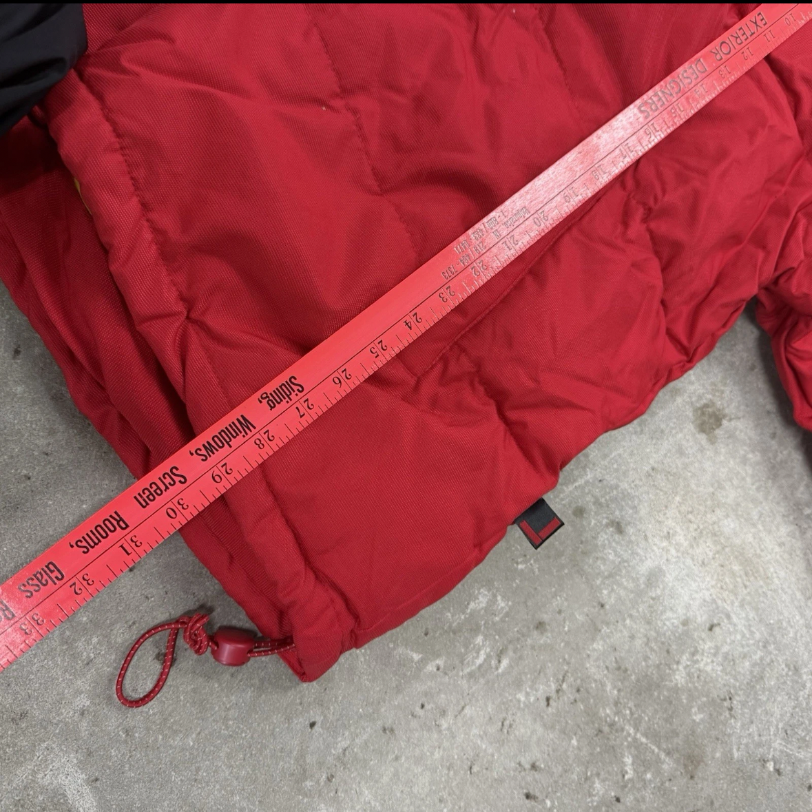 Vintage FUBU Division Storm Puffer Jacket Red Yellow — XL Deadstock/NWT