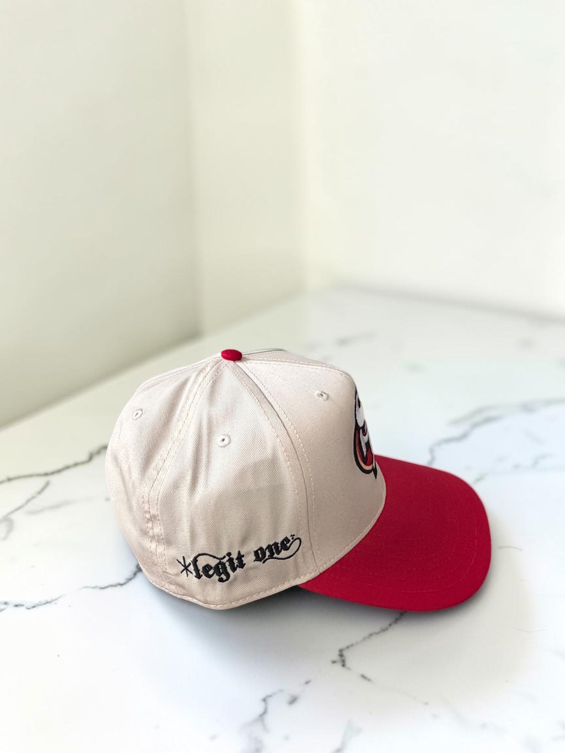 San Francisco 49ers SF Logo Custom Snapback Hat — Black/Red & Cream/Red