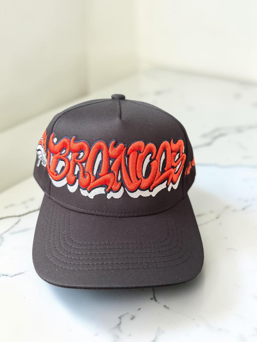 Denver Broncos “Broncos” Custom Snapback Hat — Multiple Colorways