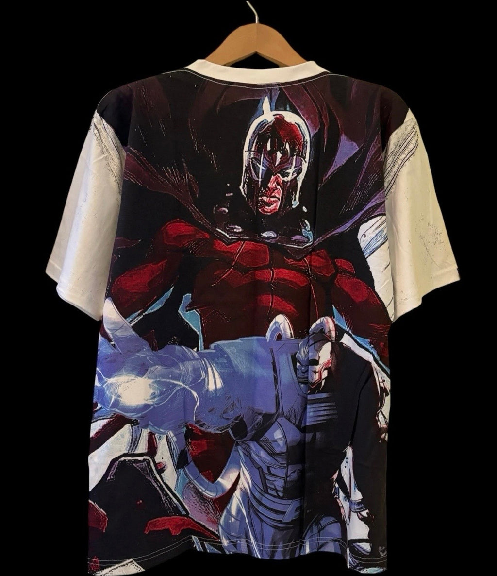 Magneto & Apocalypse All-Over Marvel Graphic Tee — NWOT