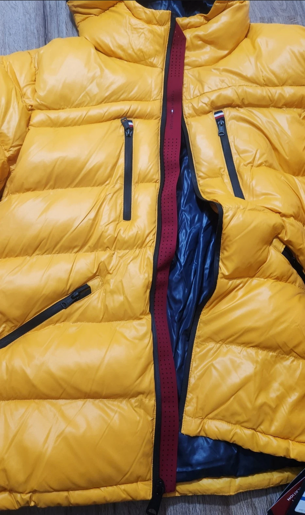 Tommy Hilfiger Hooded Puffer Jacket — Yellow — Men’s XL NWT