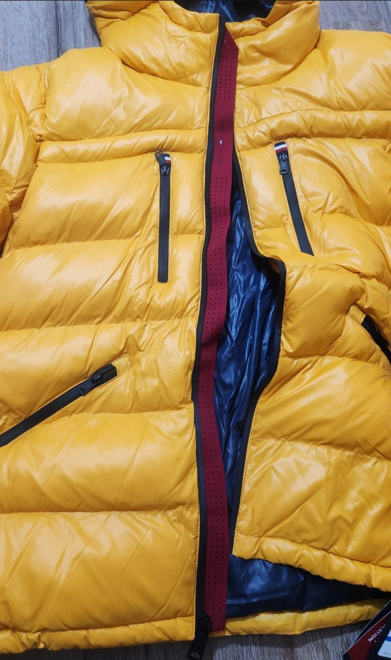 Tommy Hilfiger Hooded Puffer Jacket — Yellow — Men’s XL NWT