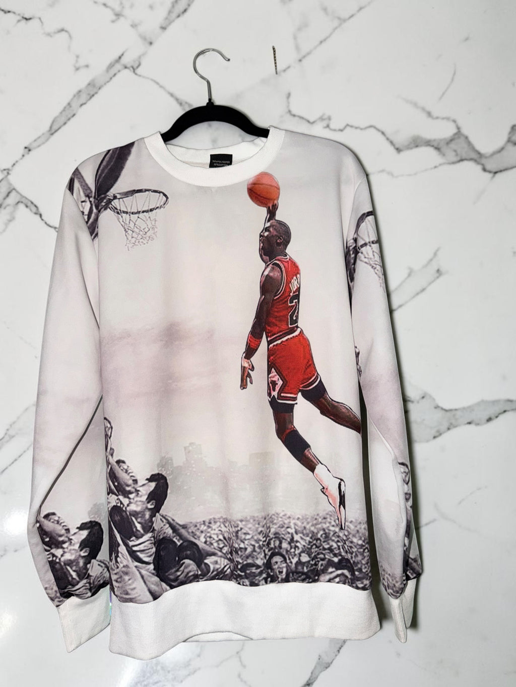 Michael Jordan Chicago Bulls Dunk All-Over Print Sweatshirt