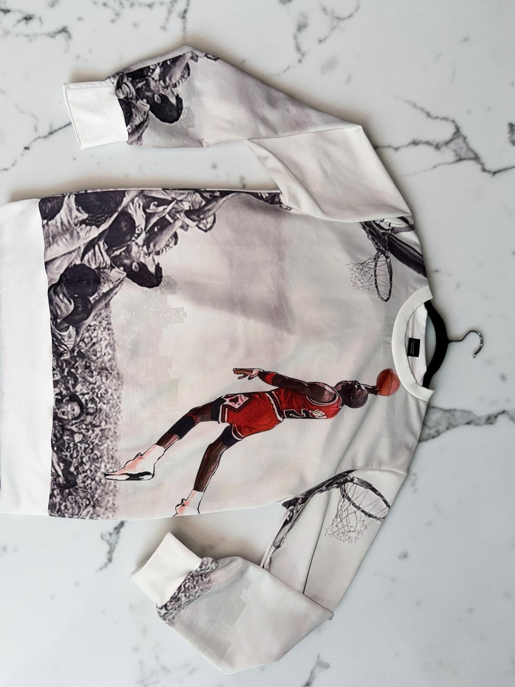 Michael Jordan Chicago Bulls Dunk All-Over Print Sweatshirt
