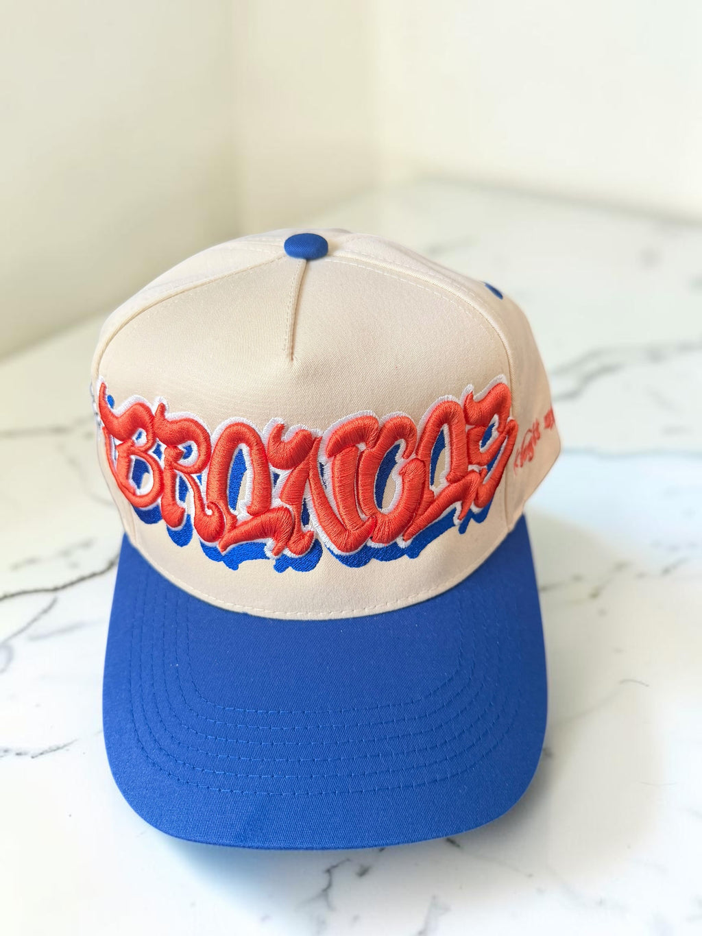 Denver Broncos “Broncos” Custom Snapback Hat — Multiple Colorways