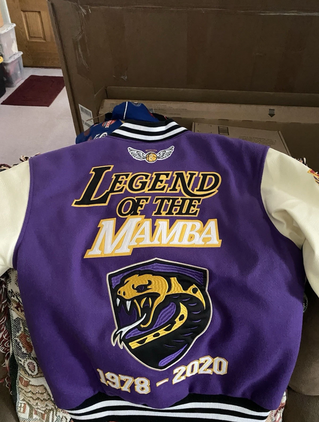 Kobe Bryant “Legend of the Mamba” Purple Varsity Jacket — NWT