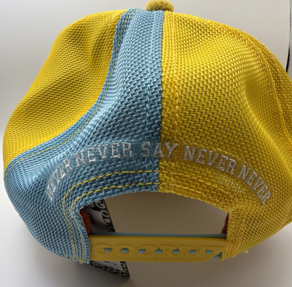 Goorin Bros Teddy Bear Patch Trucker Hat — Yellow/Multi — NWT