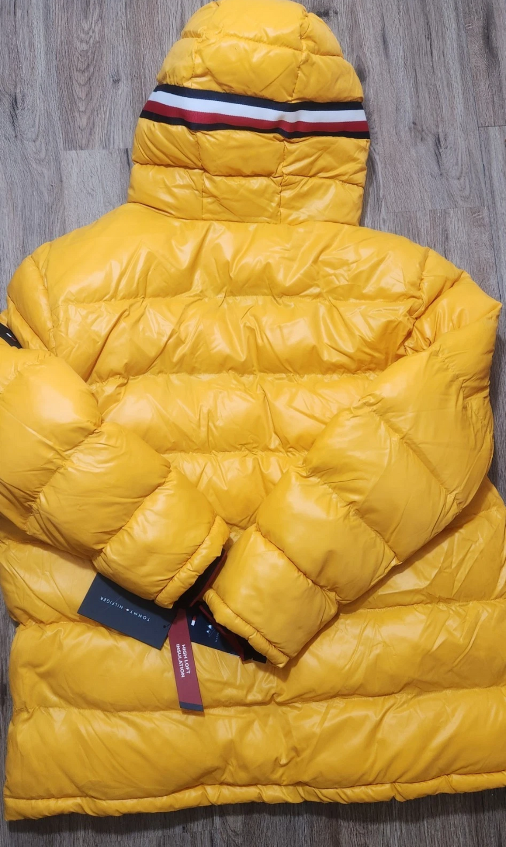 Tommy Hilfiger Hooded Puffer Jacket — Yellow — Men’s XL NWT