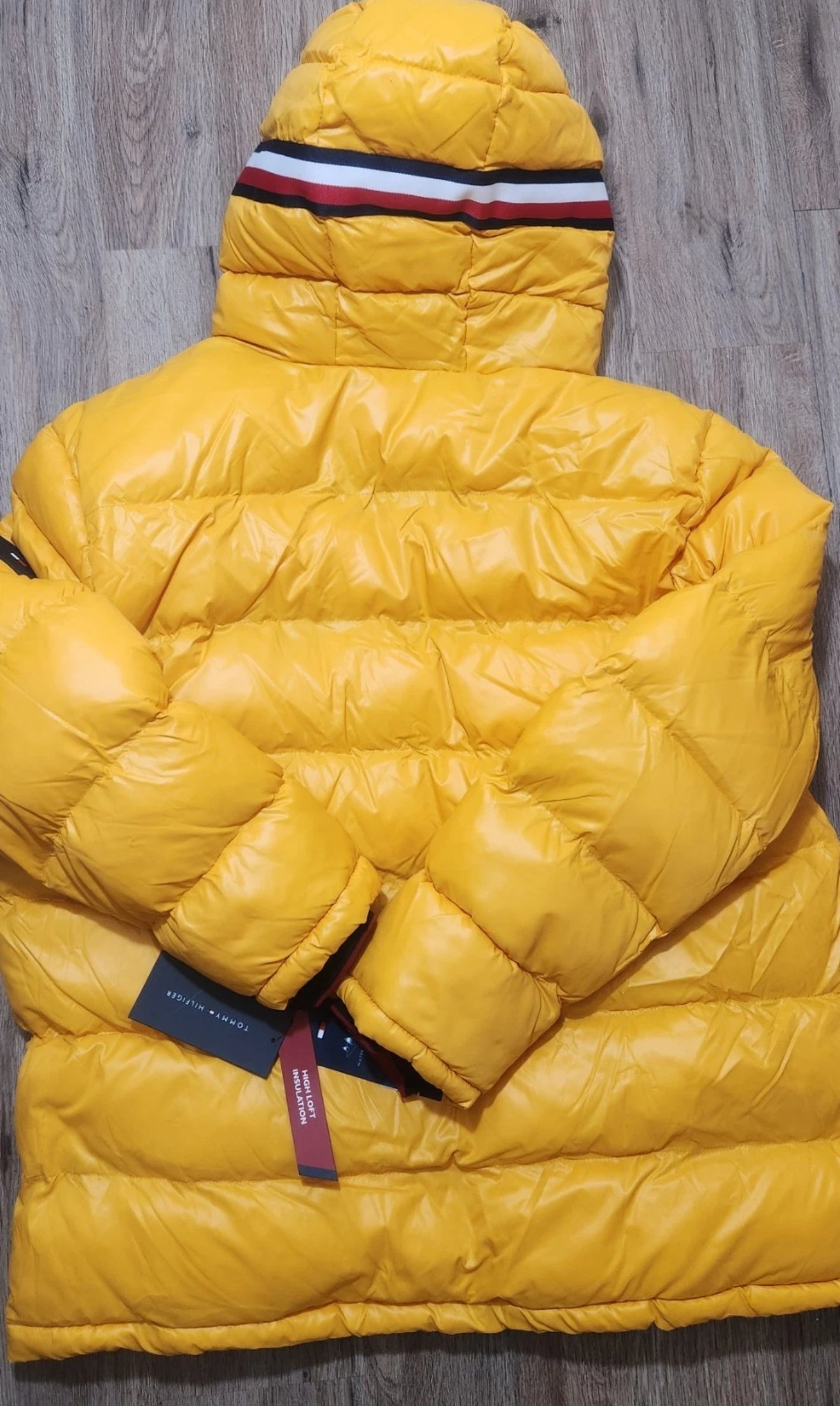 Tommy Hilfiger Hooded Puffer Jacket — Yellow — Men’s XL NWT
