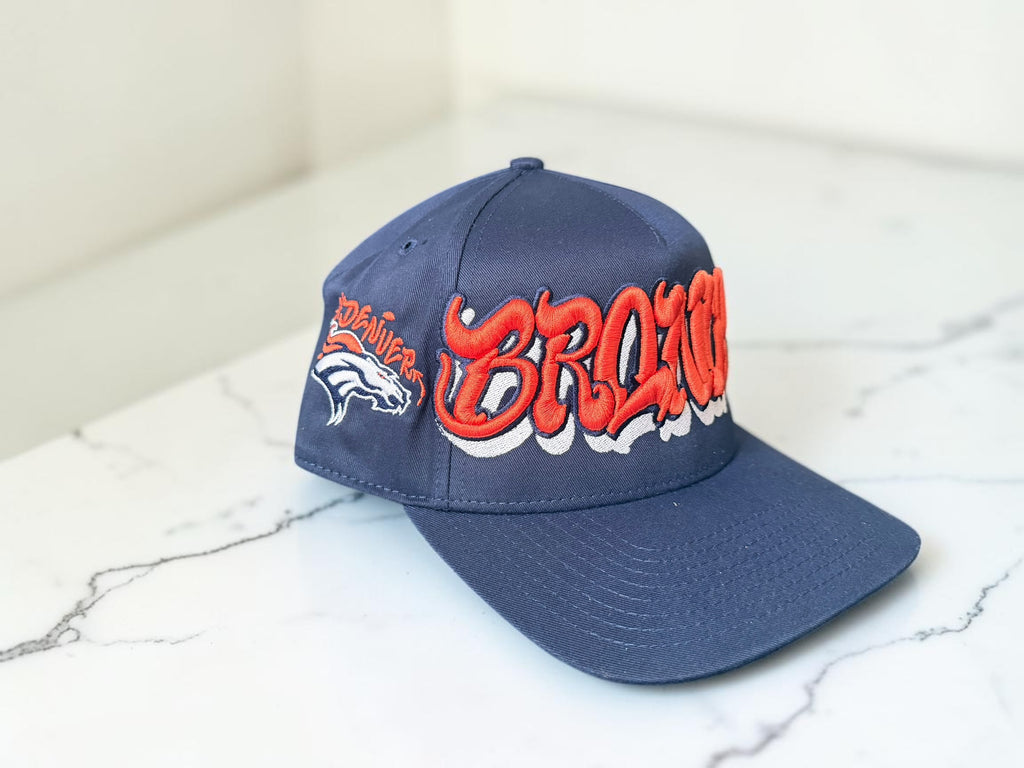 Denver Broncos “Broncos” Custom Snapback Hat — Multiple Colorways