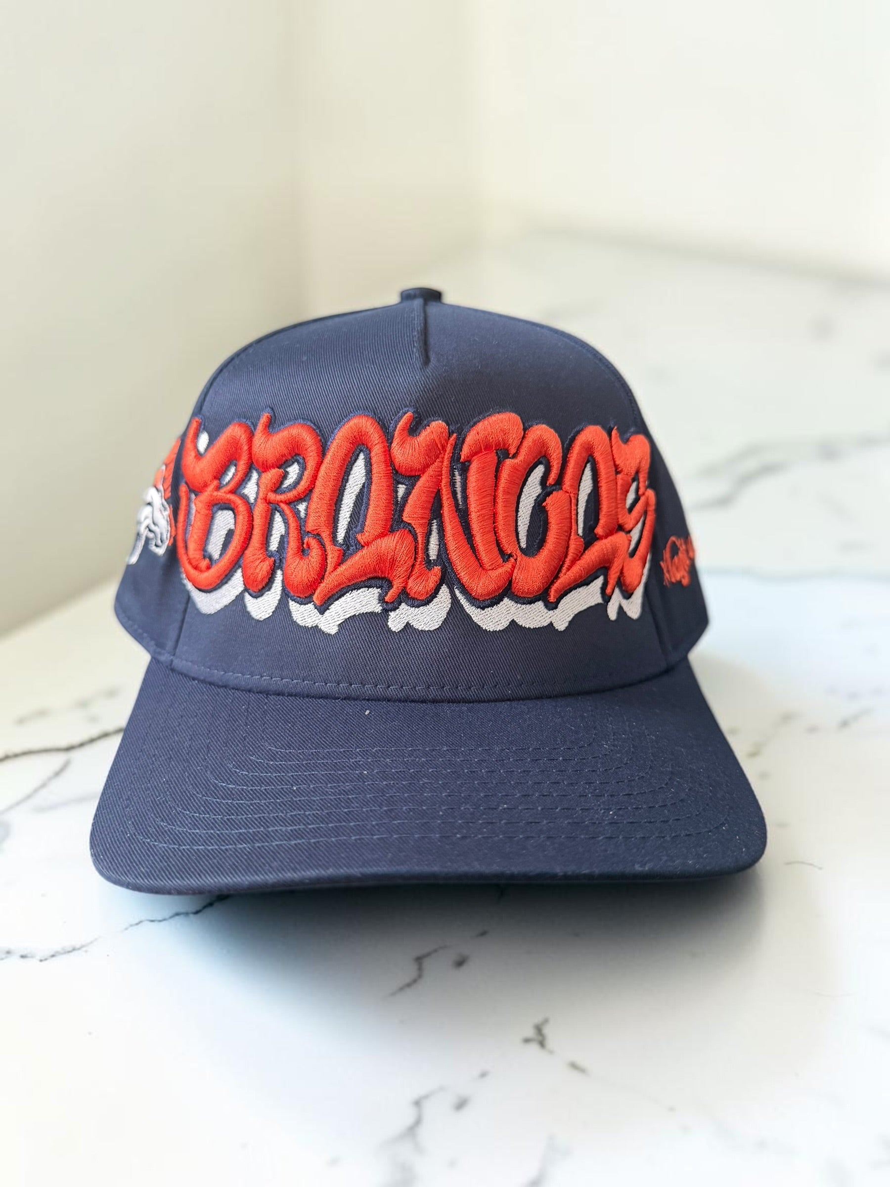 Denver Broncos “Broncos” Custom Snapback Hat — Multiple Colorways