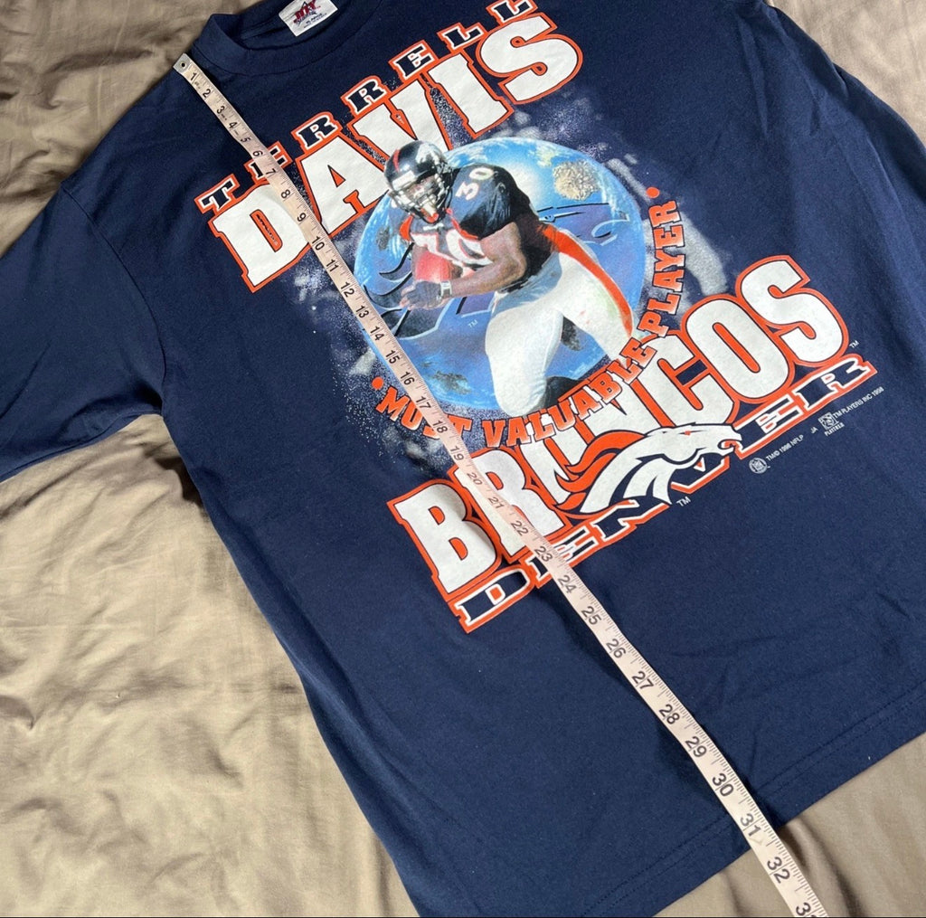 1998 Terrell Davis Denver Broncos MVP Graphic Tee — NWOT