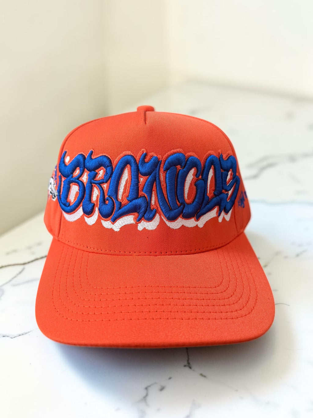 Denver Broncos “Broncos” Custom Snapback Hat — Multiple Colorways