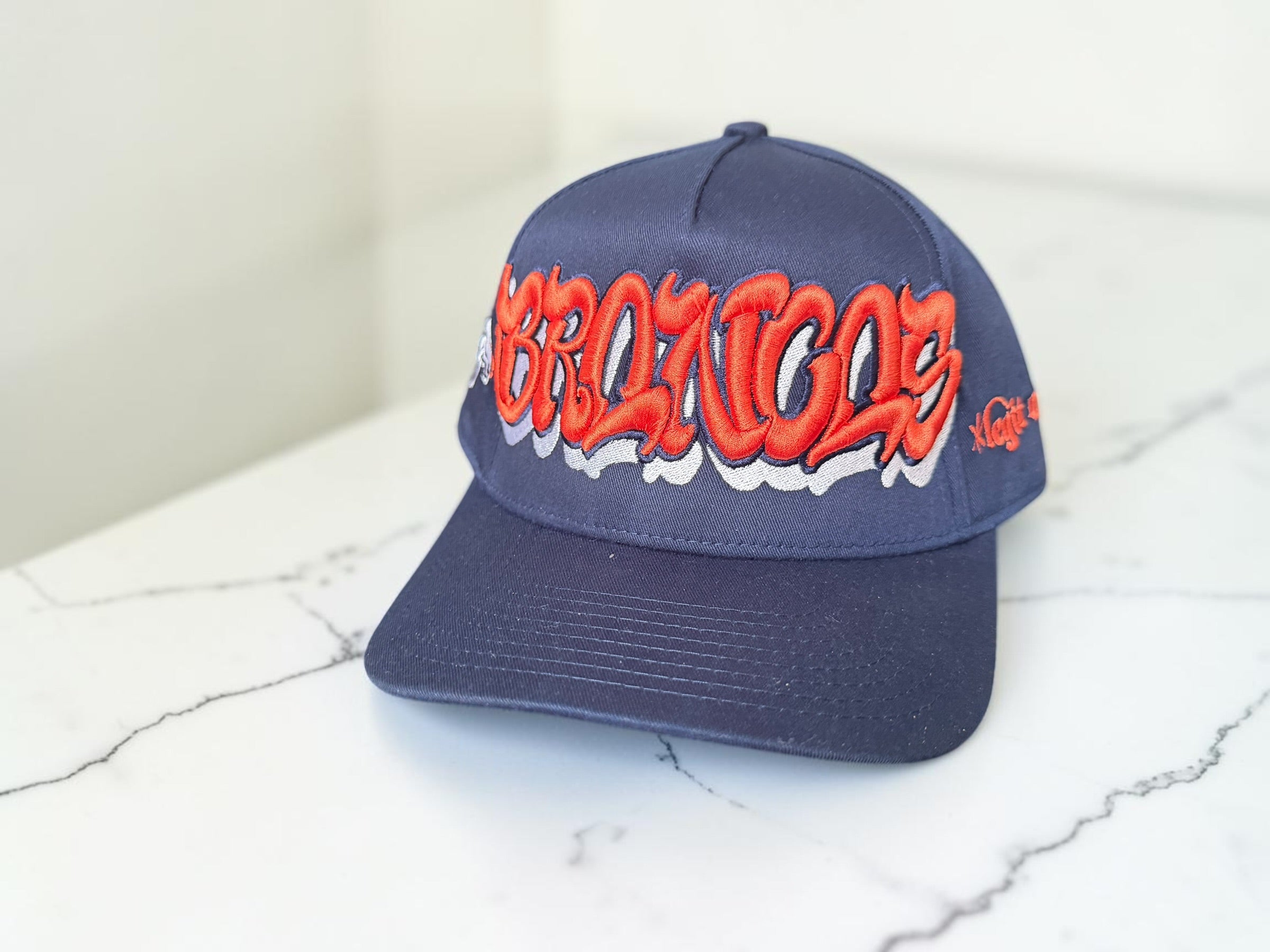 Denver Broncos “Broncos” Custom Snapback Hat — Multiple Colorways