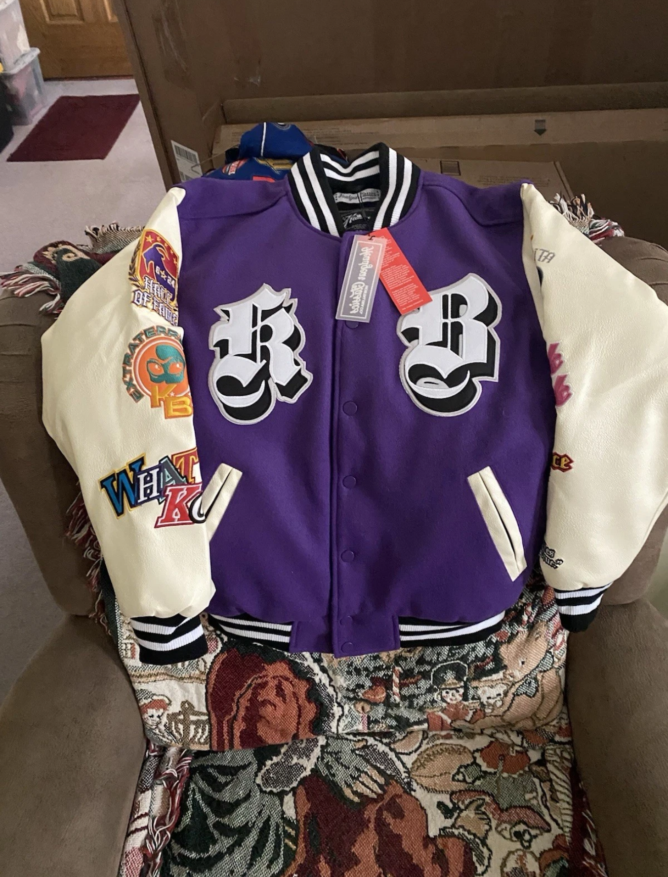 Kobe Bryant “Legend of the Mamba” Purple Varsity Jacket — NWT