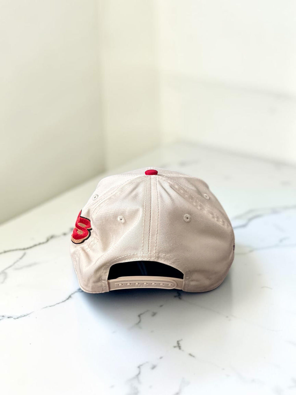 San Francisco 49ers SF Logo Custom Snapback Hat — Black/Red & Cream/Red