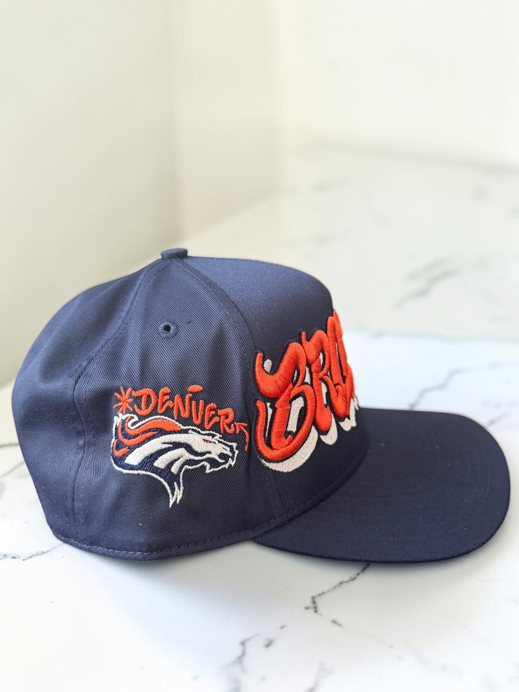 Denver Broncos “Broncos” Custom Snapback Hat — Multiple Colorways