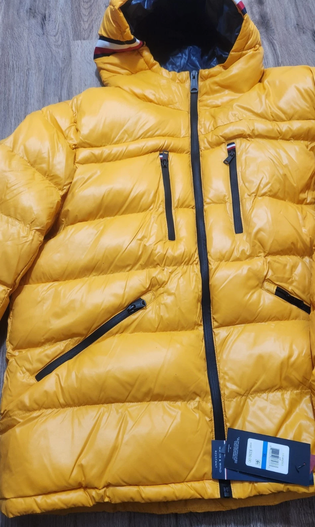 Tommy Hilfiger Hooded Puffer Jacket — Yellow — Men’s XL NWT
