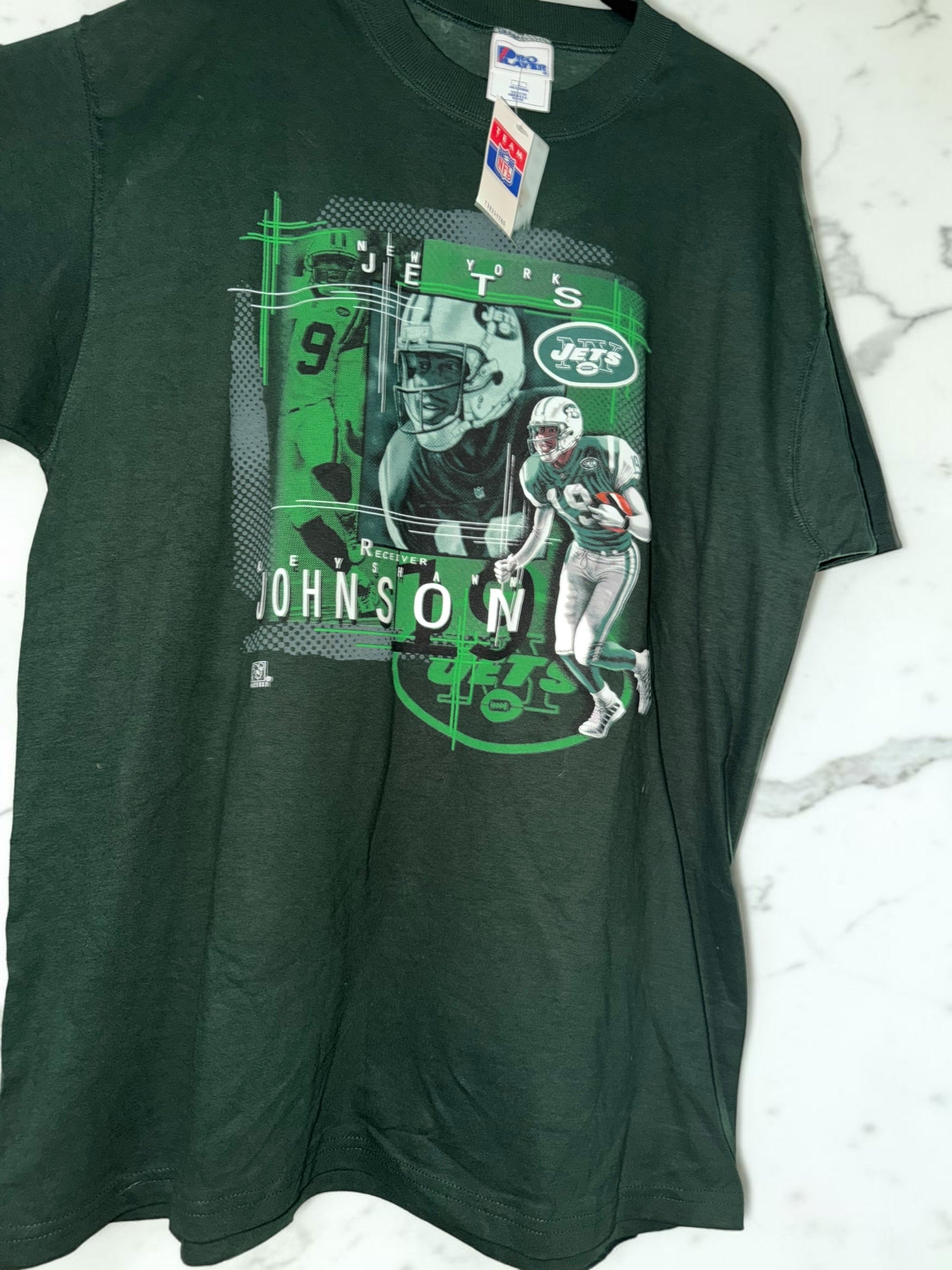 Vintage New York Jets Keyshawn Johnson Pro Player Graphic T-Shirt
