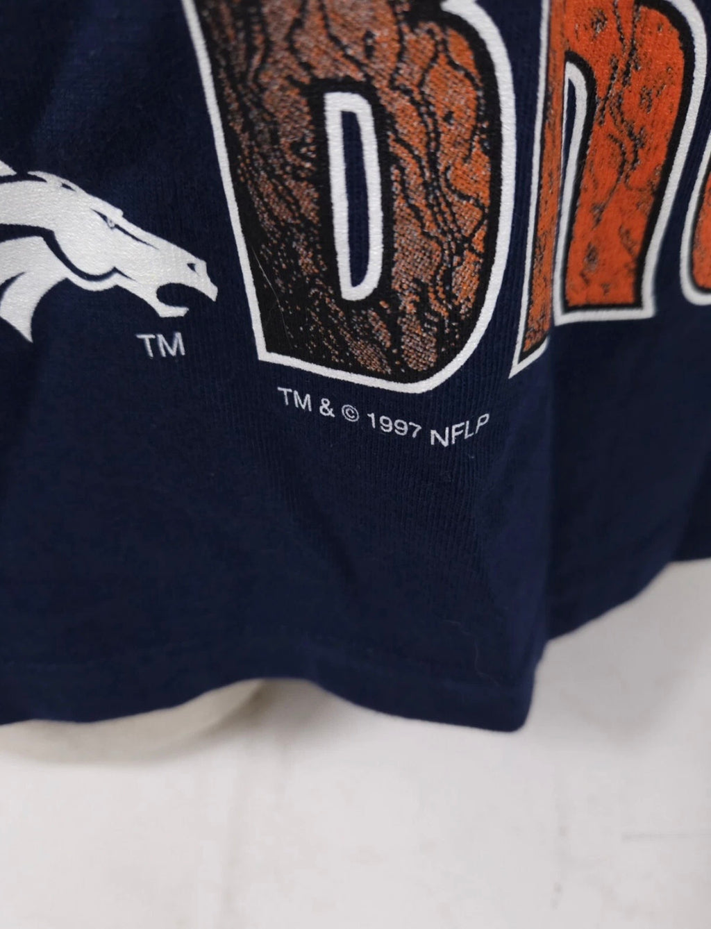 1997 Denver Broncos Team Hanes Graphic Tee — NWT