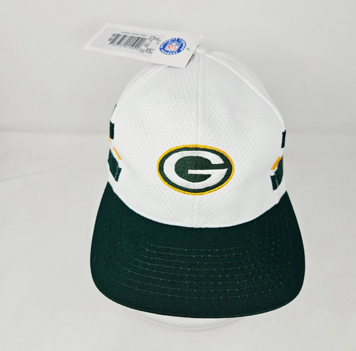 Green Bay Packers Drew Pearson White & Green Snapback Hat — NWT