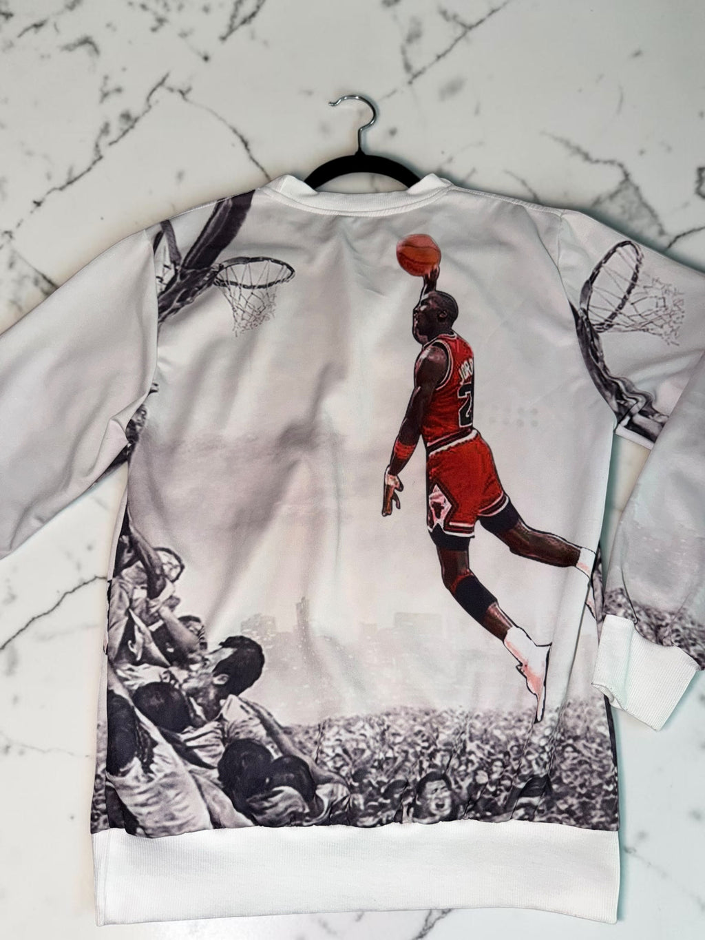 Michael Jordan Chicago Bulls Dunk All-Over Print Sweatshirt