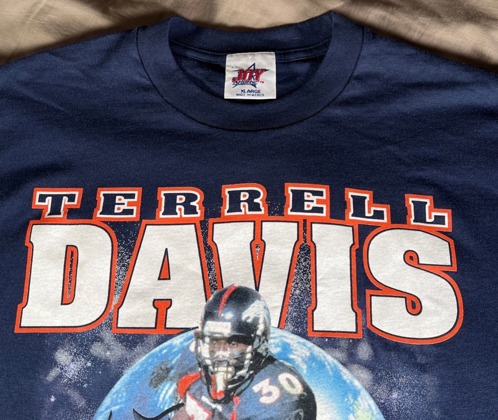 1998 Terrell Davis Denver Broncos MVP Graphic Tee — NWOT