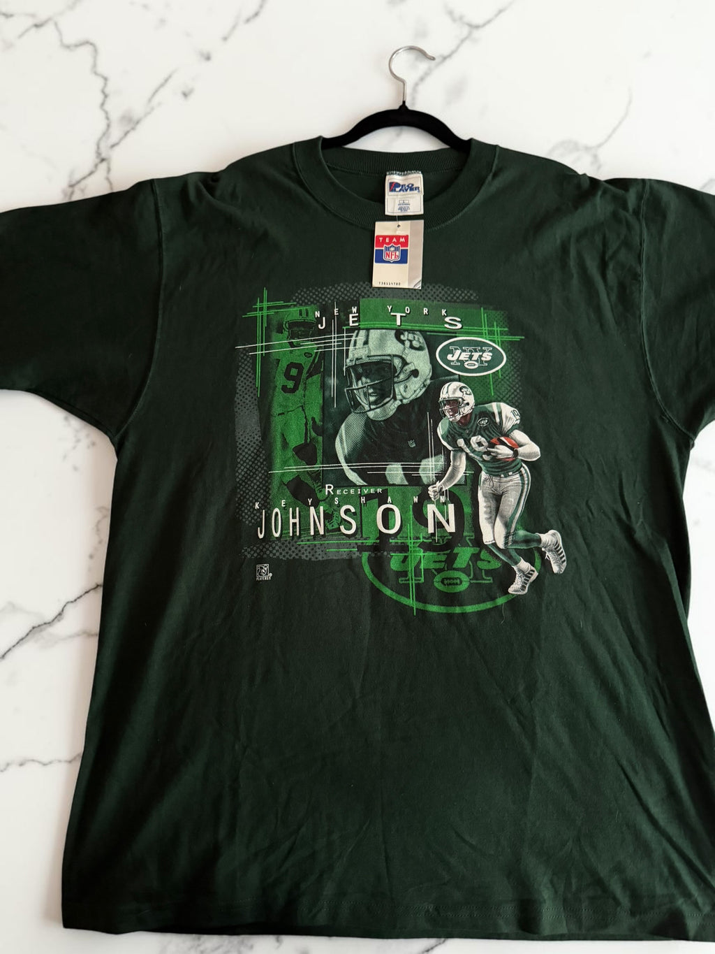 Vintage New York Jets Keyshawn Johnson Pro Player Graphic T-Shirt