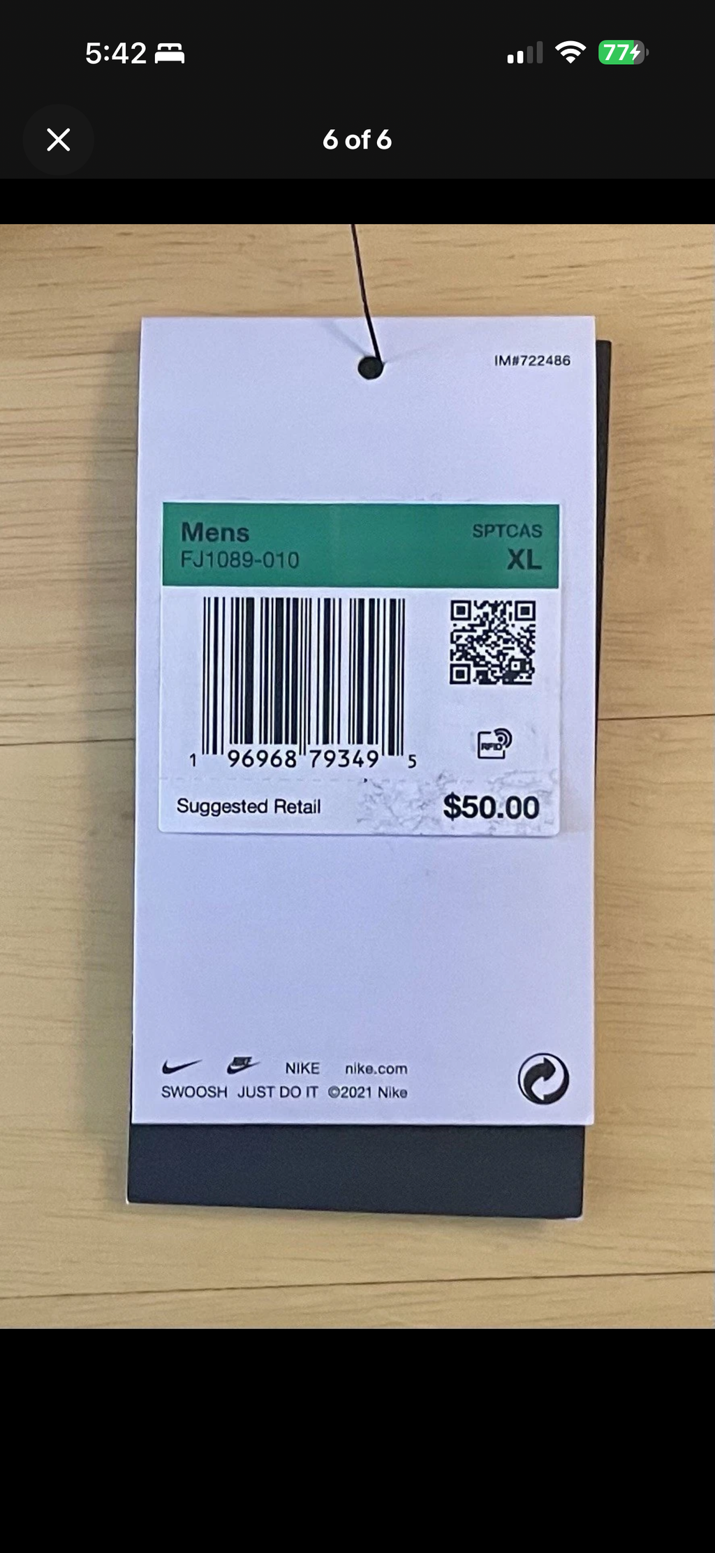 Nike Pegasus “Just Do It” Oversized Graphic Tee — NWT