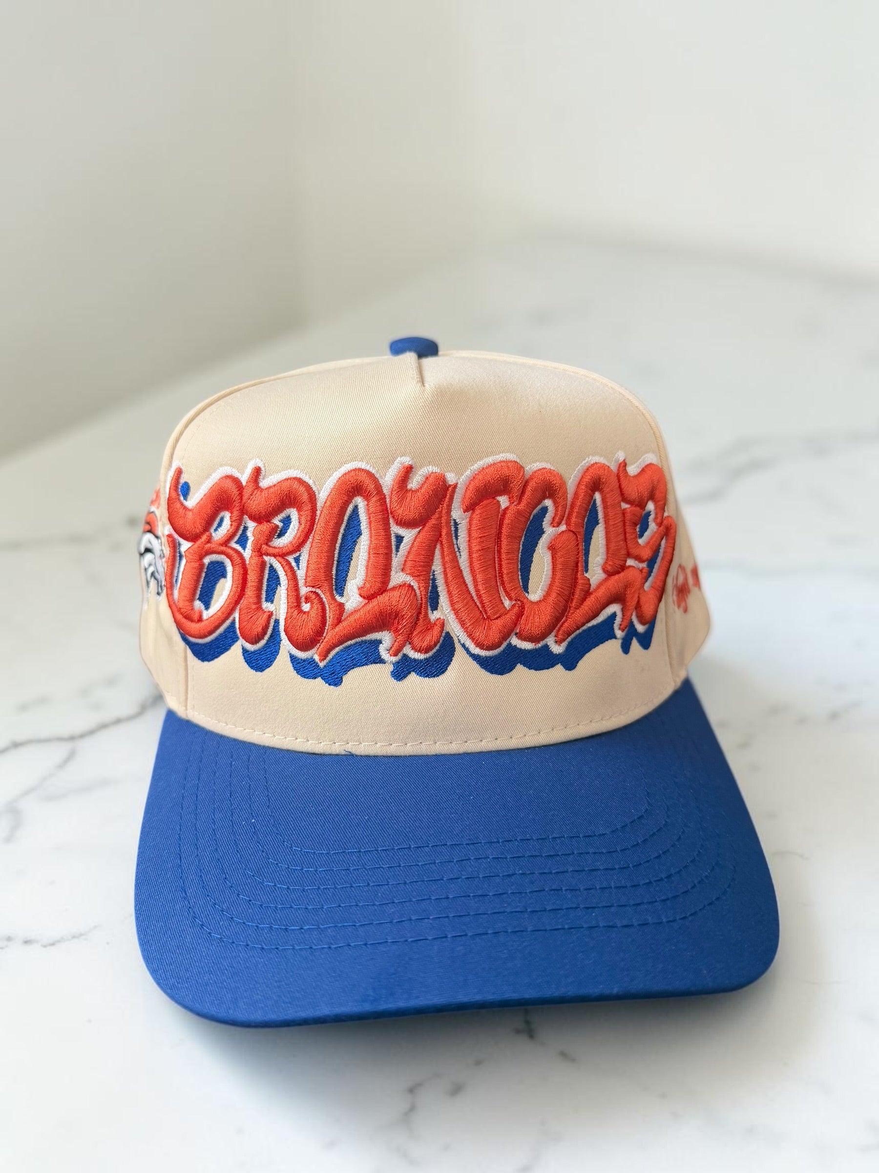 Denver Broncos “Broncos” Custom Snapback Hat — Multiple Colorways
