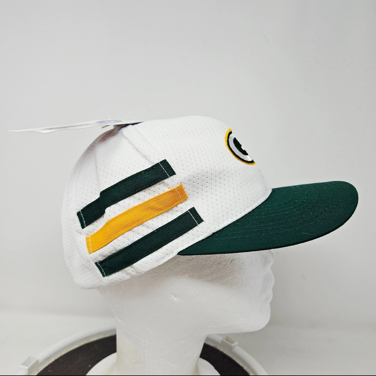 Green Bay Packers Drew Pearson White & Green Snapback Hat — NWT