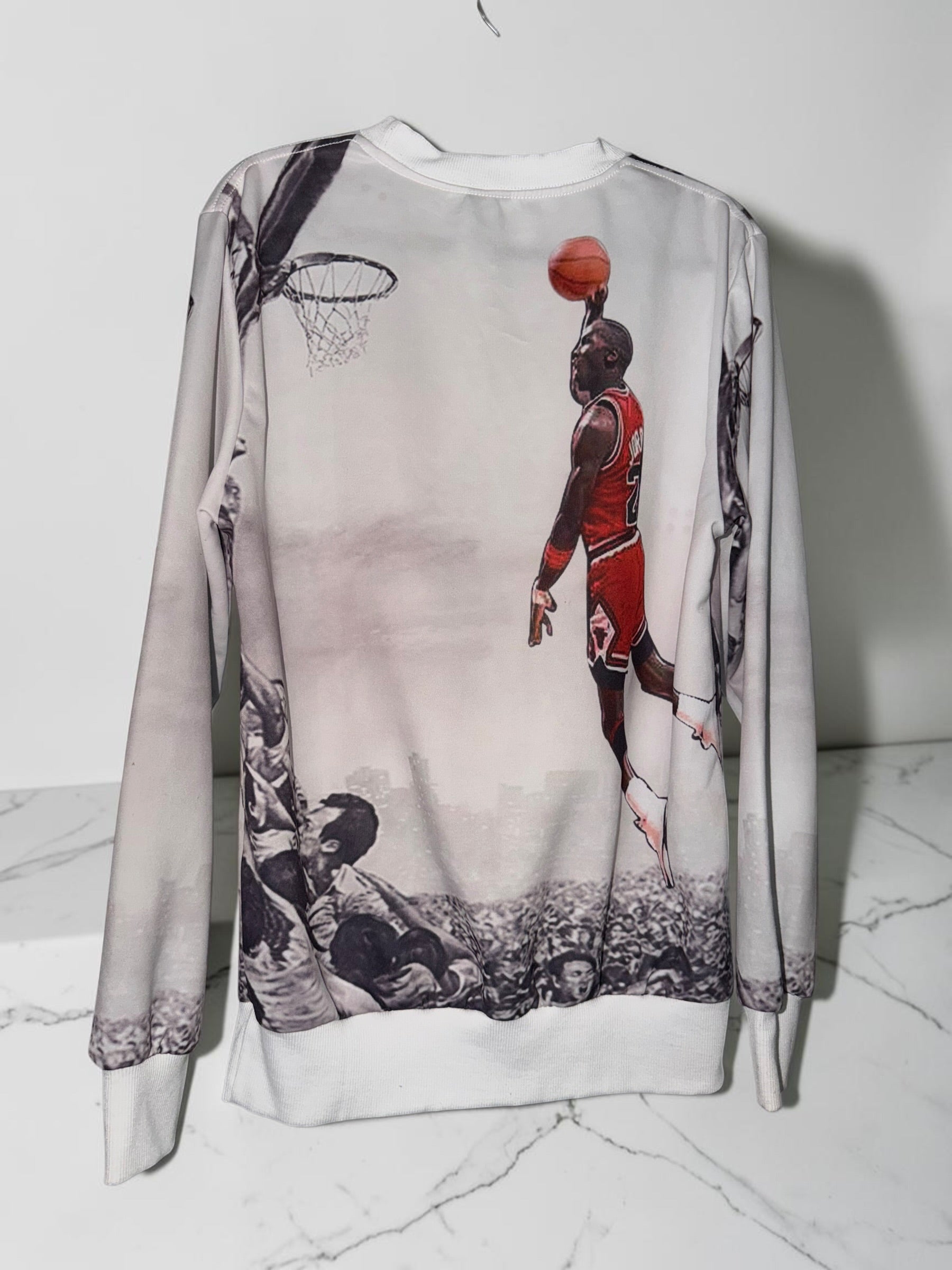 Michael Jordan Chicago Bulls Dunk All-Over Print Sweatshirt