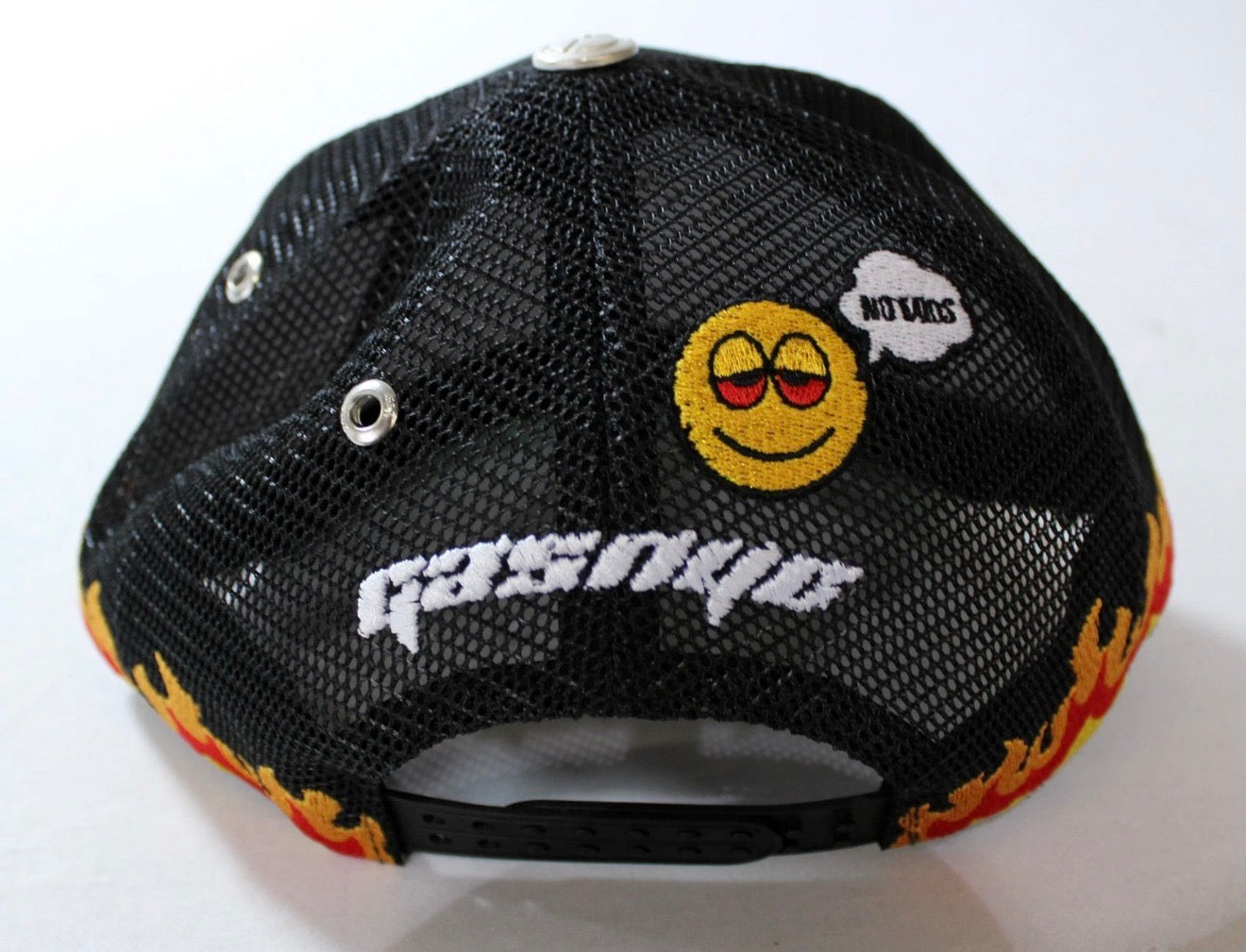 GAS Flame Skull Chain Mesh Trucker Hat — New