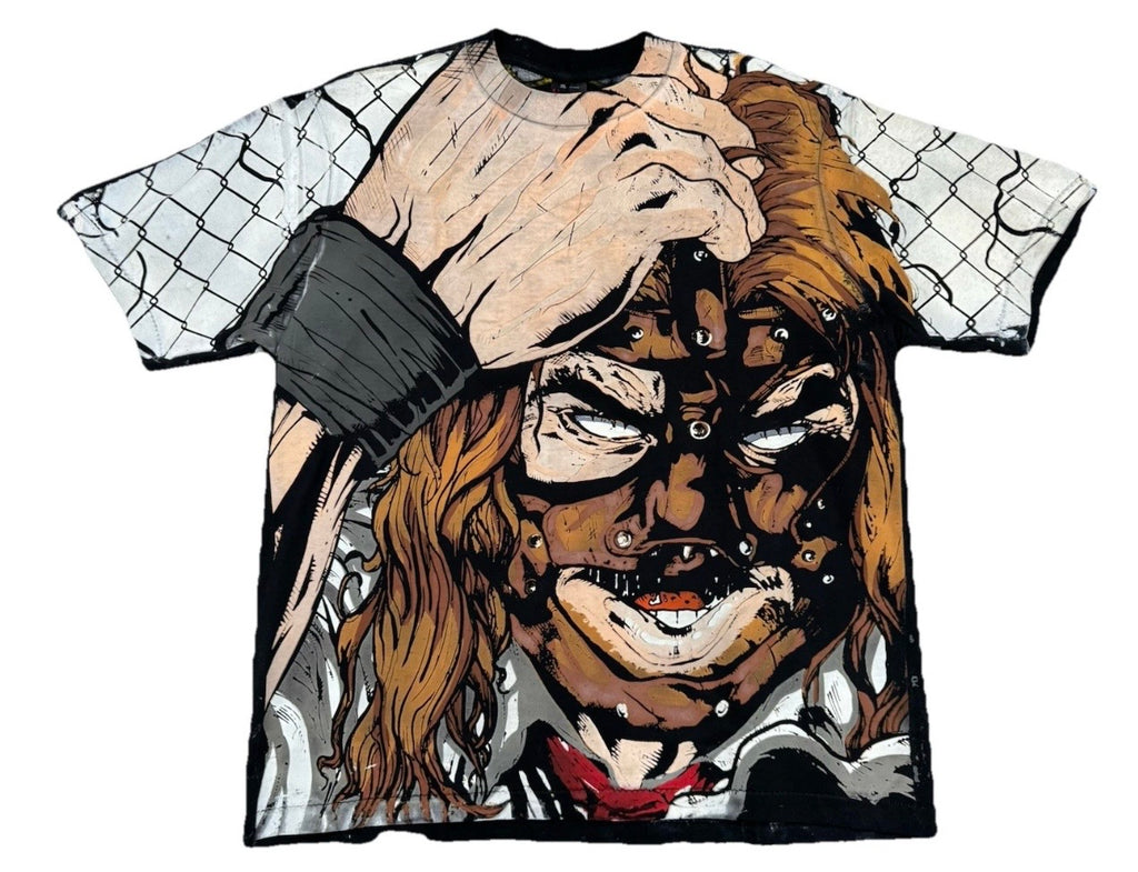 Rare Mankind & The Undertaker All-Over Wrestling Graphic Tee