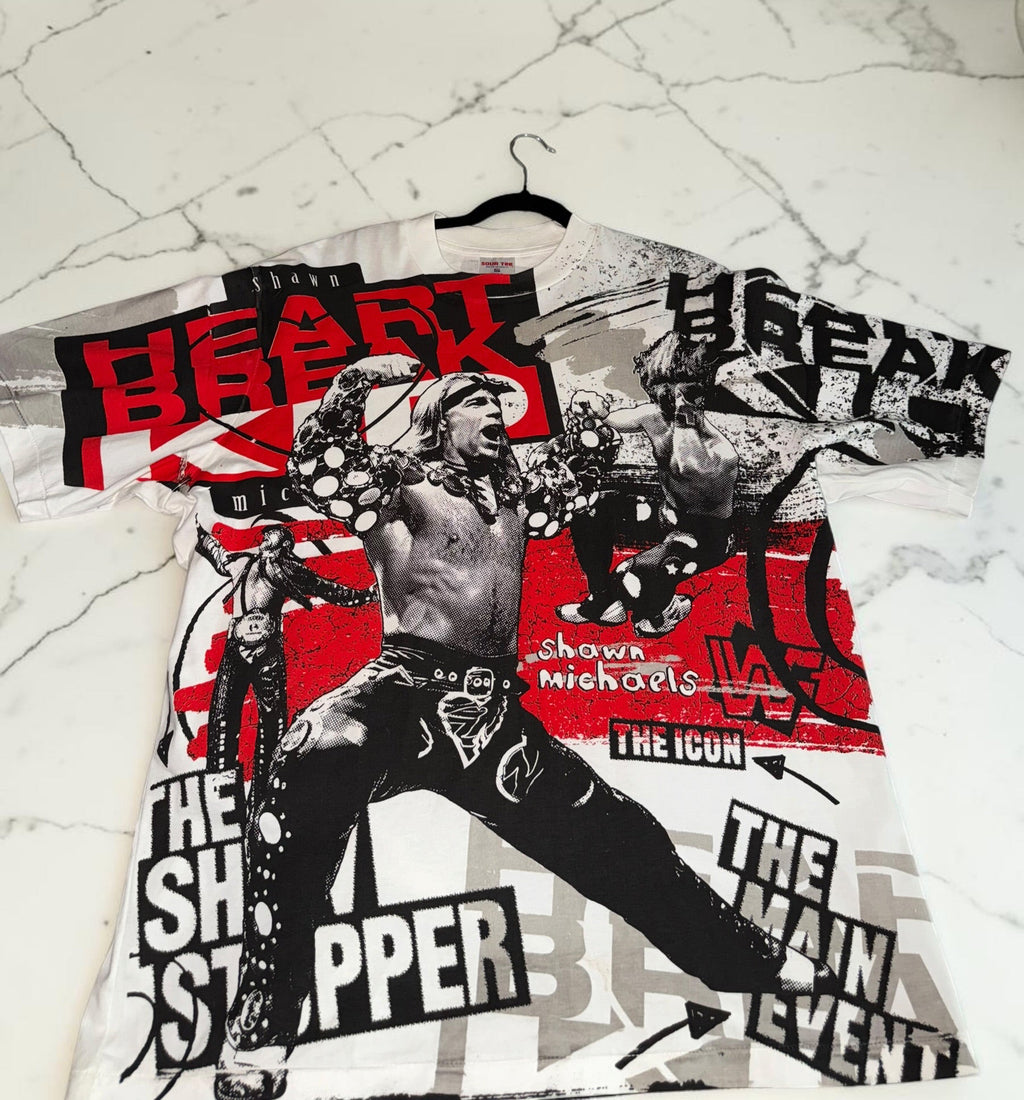Shawn Michaels “Heartbreak Kid” All-Over Print Wrestling T-Shirt