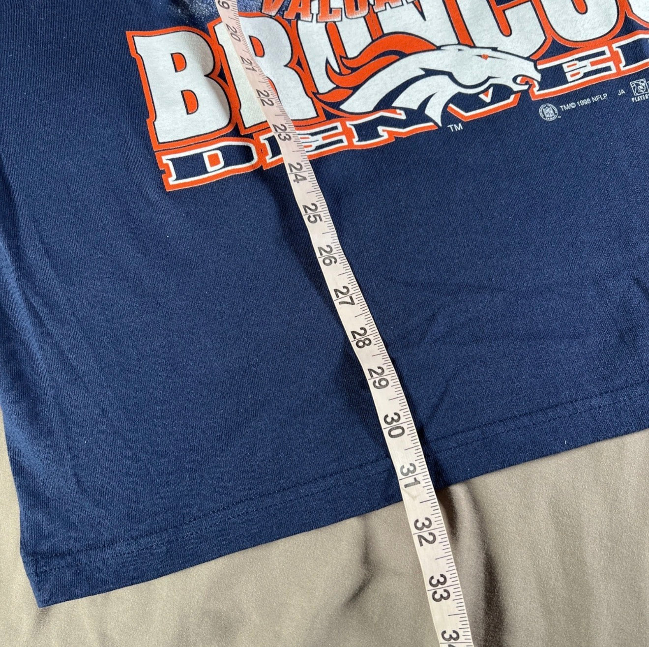 1998 Terrell Davis Denver Broncos MVP Graphic Tee — NWOT