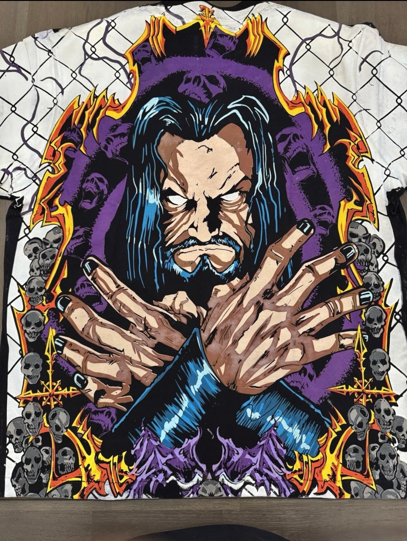 Rare Mankind & The Undertaker All-Over Wrestling Graphic Tee
