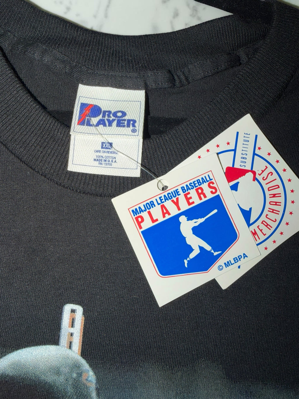 DRIPPING IN VINTY black cotton Cal Ripken Jr baseball t-shirt with Pro Player tag and MLBPA merchandise hangtag